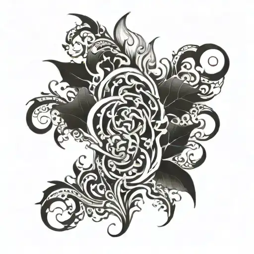 Fire Filler Tattoo For Arm Sleeve