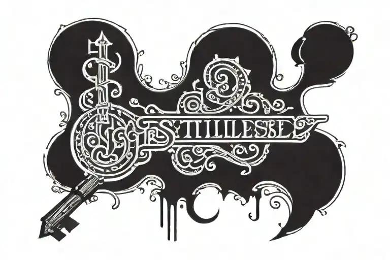 Key Of Bastille With The Word Stillness Written Alond The Top