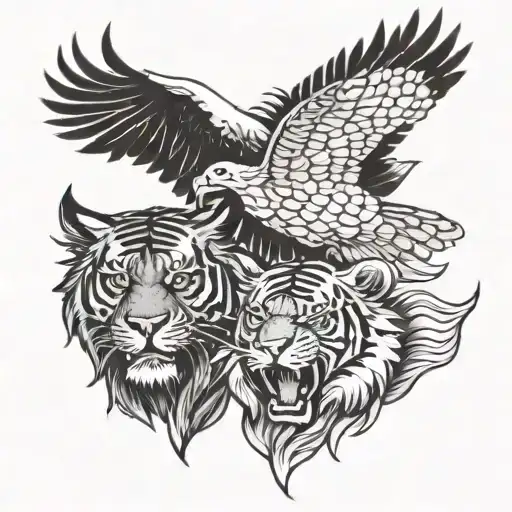 Tiger And Eagle