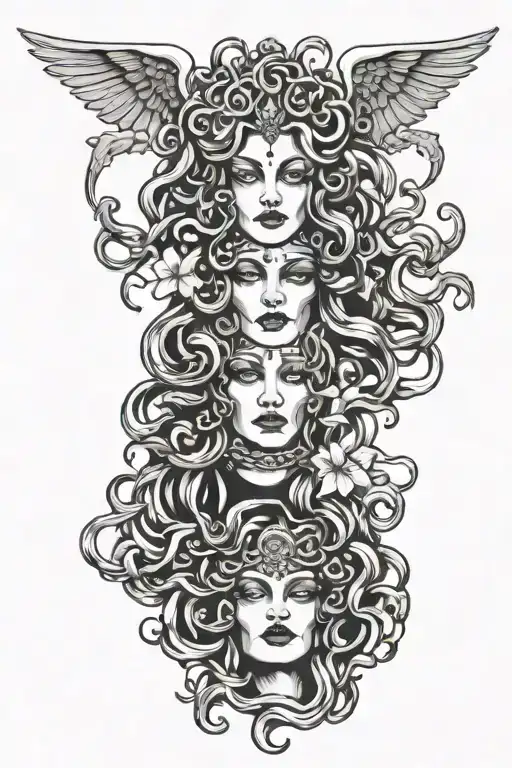 See No Evil Speak No Evil Hear No Evil Medusa Goddess Face