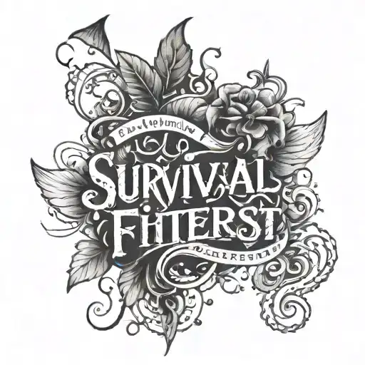 Survival Of The Fittest Lettering
