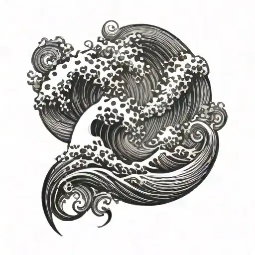 Ocean Waves Smoke Forming The Shape