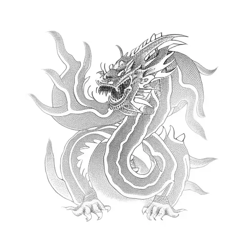 Japanese Oni Dragon For Sleeve