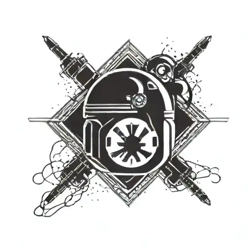 A Minimalist Tattoo Of The Rebel Alliance Symbol With A Hidden K2so Design Within It