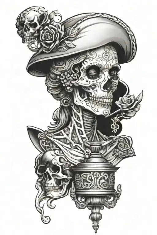 Themis With Skull Instead Of Head