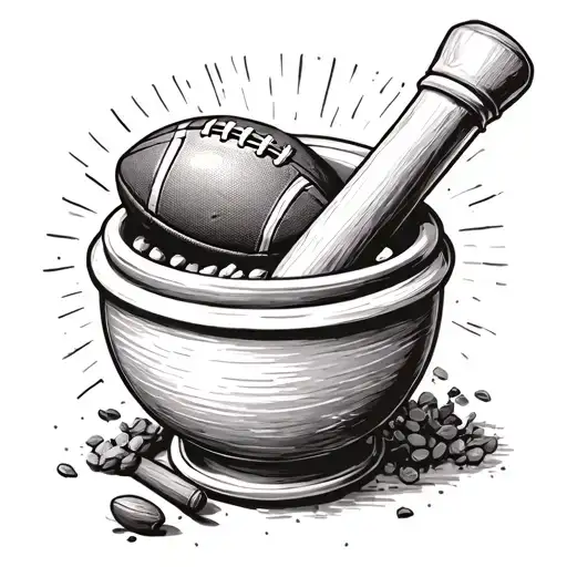 Combine A Football And A Mortar And Pestle To Symbolize Your Love For Both Football And Pharmacy