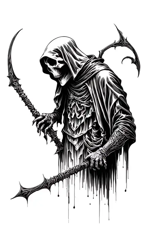 Grim Reaper With A Back Ground