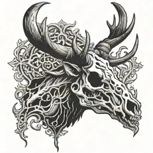 Elk Skull Evil