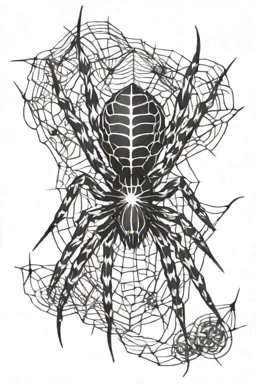 Spider Cursed Mark Harsh Black Inks Like A Scar