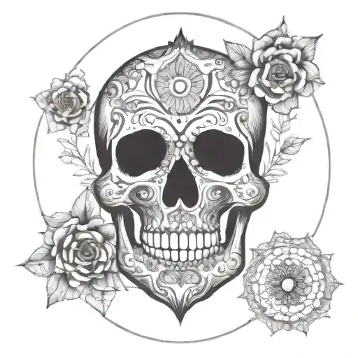 Skull Mandala Design Inspired