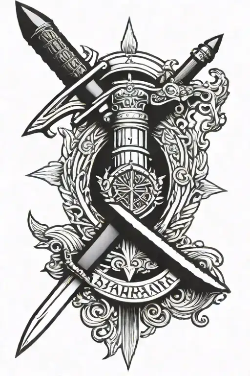 Royal Marines Commando Dagger Combined