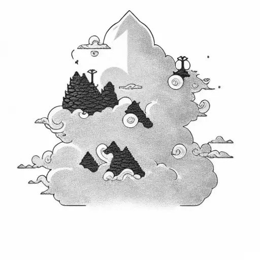 Akatsuki Clouds In Black Background