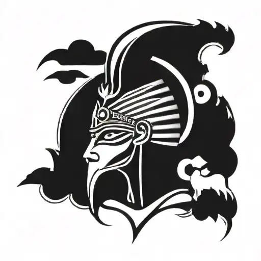 Egyptian God Ra Tatoo Design