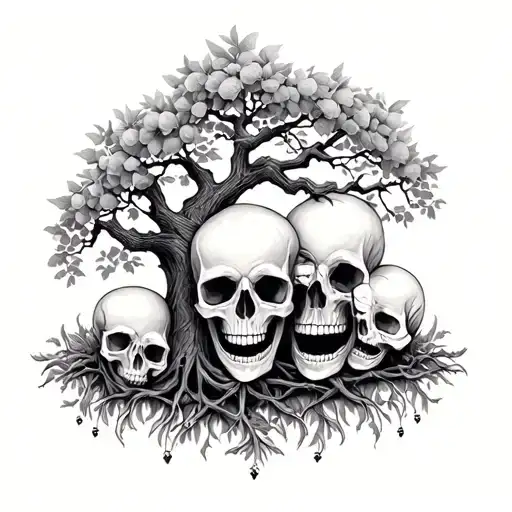 F With Skulls And Family Tree