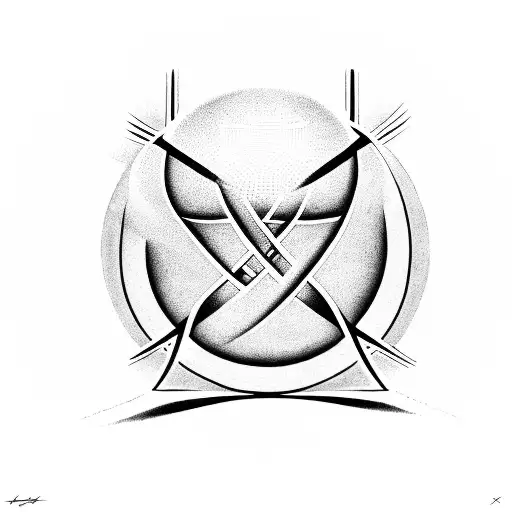 A Basketball Merging With A Cross Symbolizing The Unity Of Sports And Faith