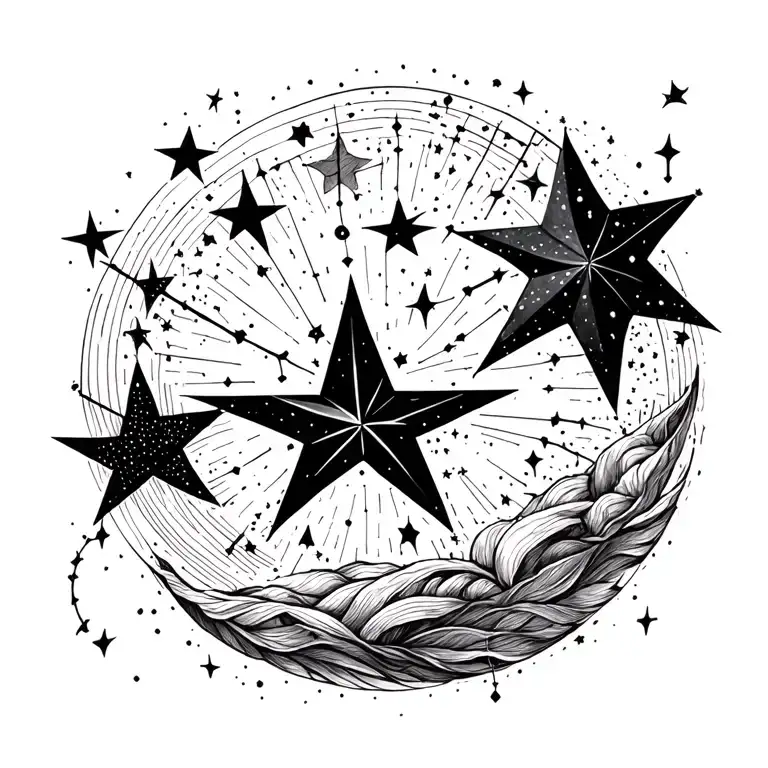 Constellations Only Stars & Lines