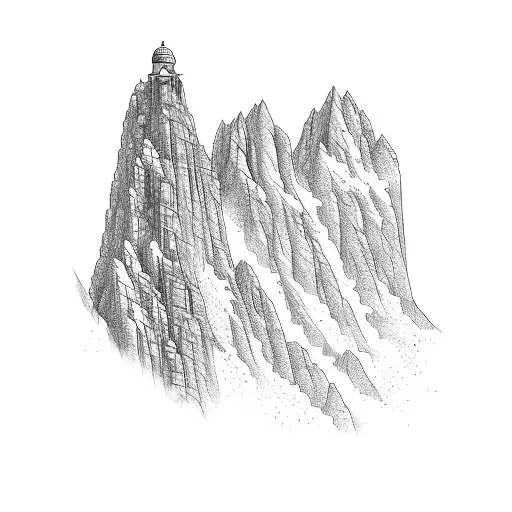 A Rock Climber Scaling A Mountain Peak With Ancient Sanskrit Script Flowing Around Them