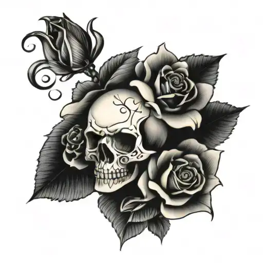 Skull And Roses