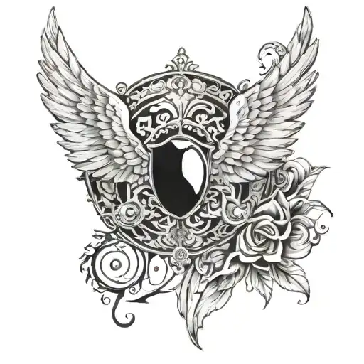 Protection Ward With Wings Spread Wide