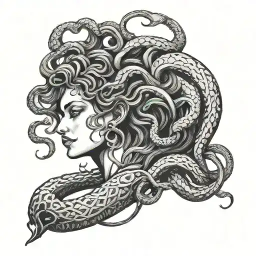 Medusa As A Strong Black Female Face