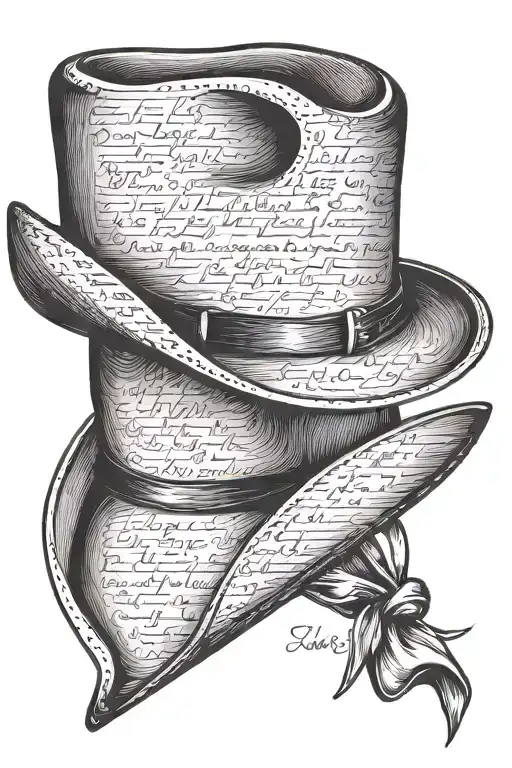 Cowboy Hat With Song Lyrics 'Forever And For Always'
