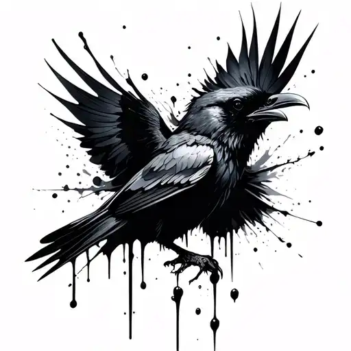 Raven Paint Splatters