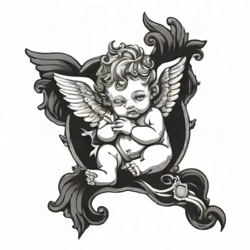 Cute Cherub Holding
