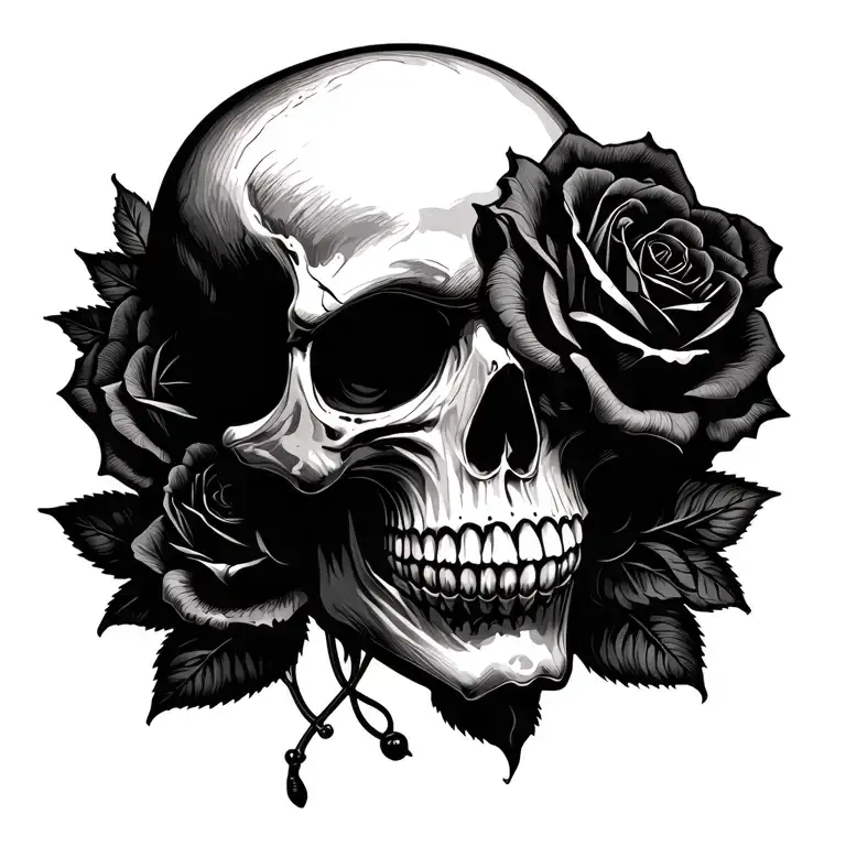 Skull And Roses