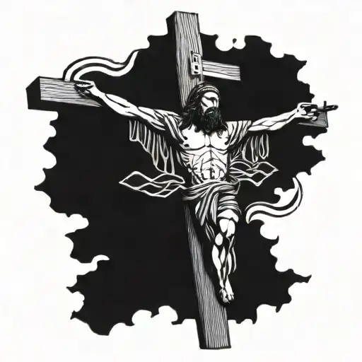 Old School Crucified Jesus Christ