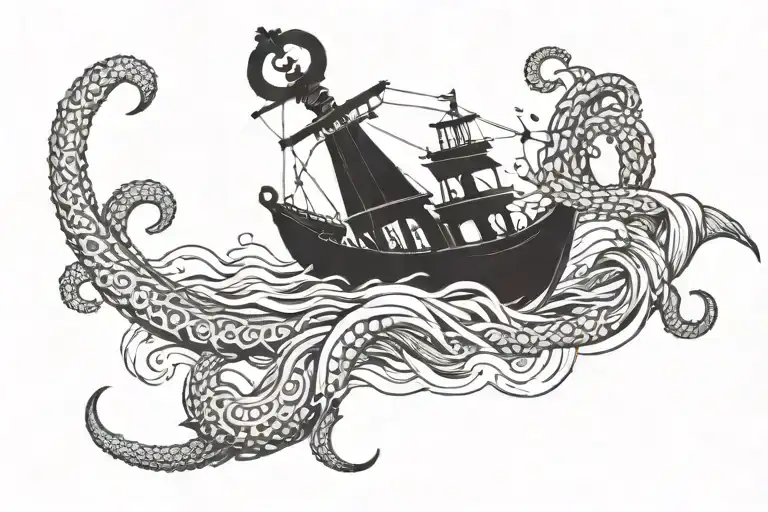 An Anchor Being Pulled Underwater By A Fierce Leviathan