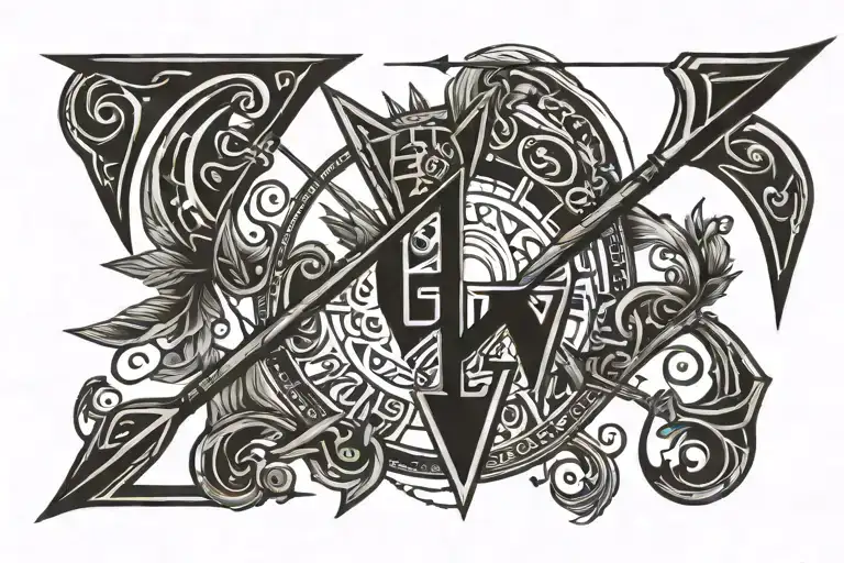 An Arrow With The Word Chati Forming The Body Of The Arrow