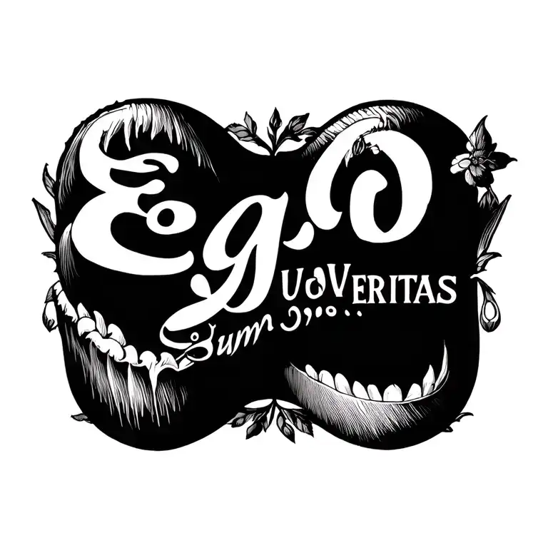 Plain Text Saying Ego Sum Veritas