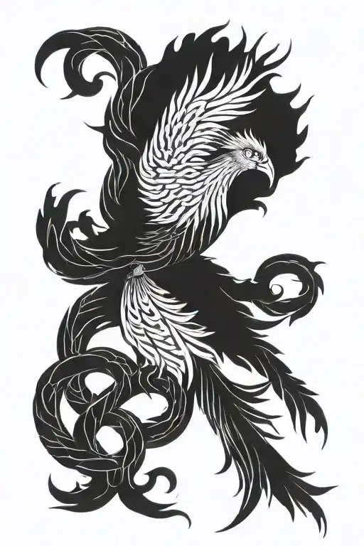 Phoenix Bird On A Journey Of Life And Death