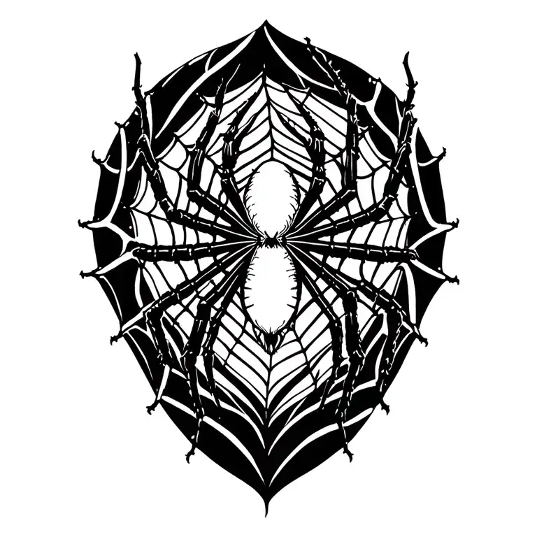 Spider Weaving A Web