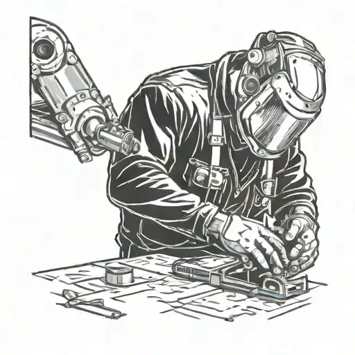 Welder Working On Scar