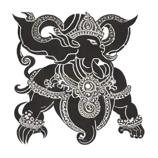 Hindu Mythology Tattoo Design