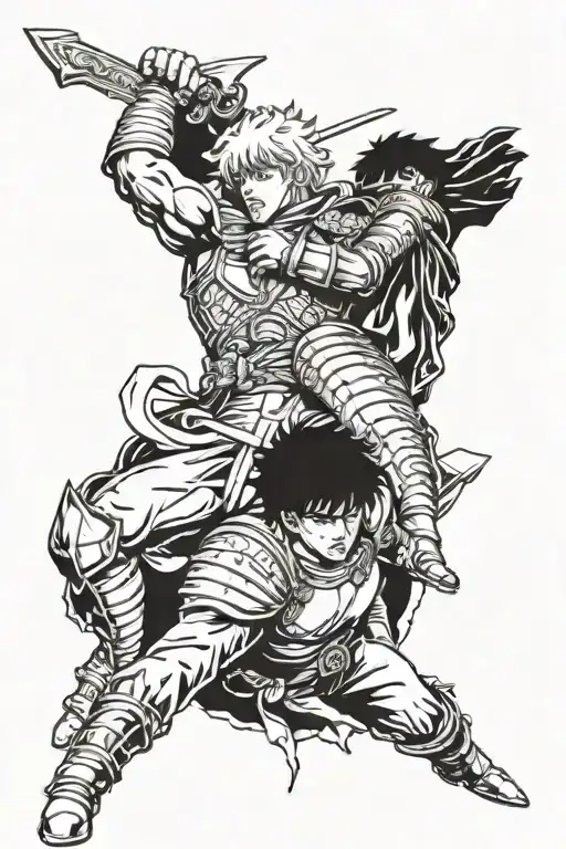 Guts And Griffith From Berserk Manga