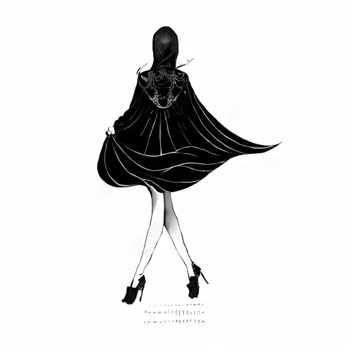 A Woman In A Black Dress