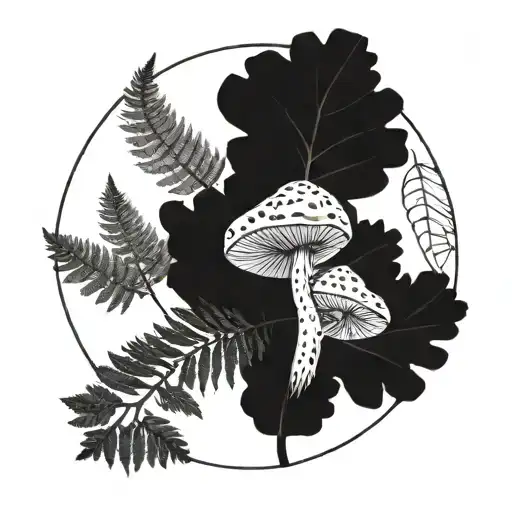 Fern Ornate Mandala Nature Mushroom Insect