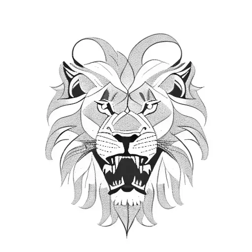 A Fierce Lion Holding An Ak-47