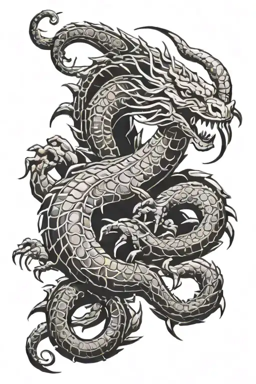 Scorpion With Chinese Dragon Egyptian Warrior Background