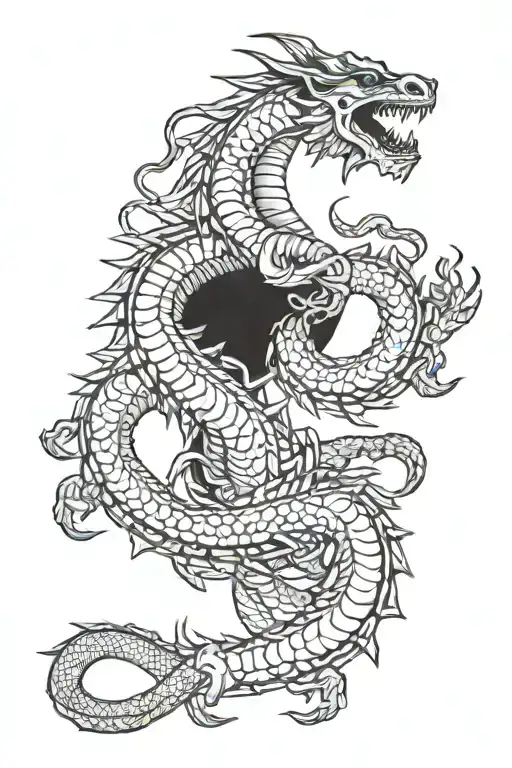 Scorpion Fighting With Chinese Dragon Egyptian Warrior Background