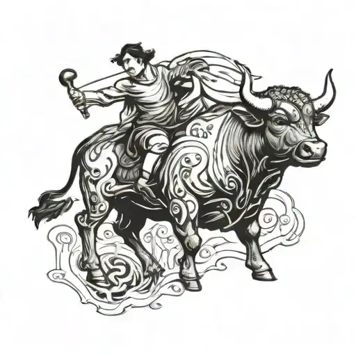 Milo Of Crotton Carrying A Bull