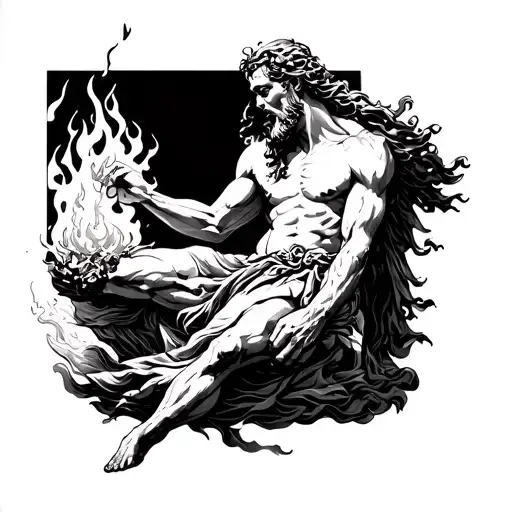 Prometheus Stealing Fire From The Gods