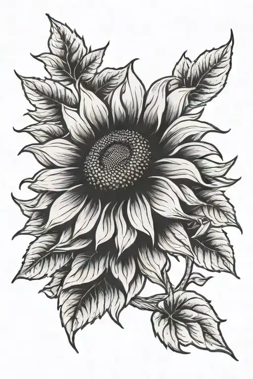 American Traditional Sunflower
