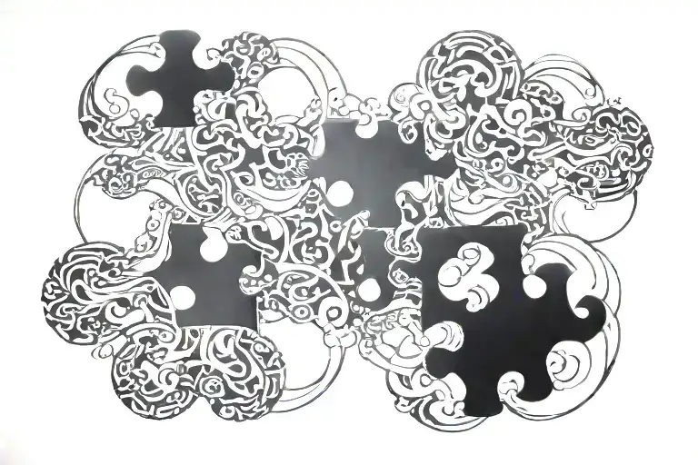The Infinity Symbol In The Shape Of A Puzzle With 4 Pieces