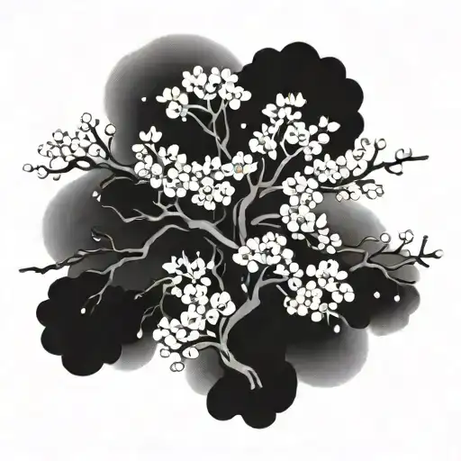 Galaxy Filled With Japanese Cherry Blossom Trees