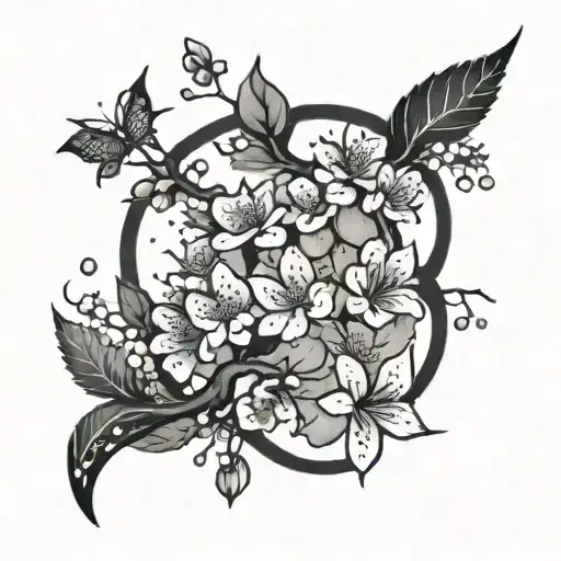 Galaxy Filled With Japanese Cherry Blossom Trees