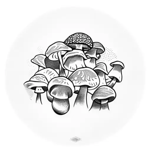 Mushrooms In A Circle