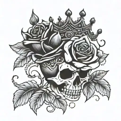 Crown And Poisoned Red Rose